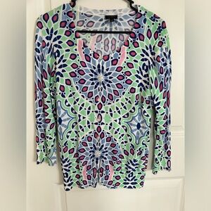 Talbots colorful button cardigan Small